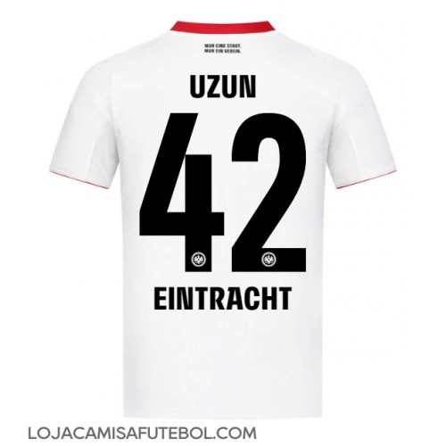 Camisa de Futebol Eintracht Frankfurt Can Uzun #42 Equipamento Secundário 2025-26 Manga Curta